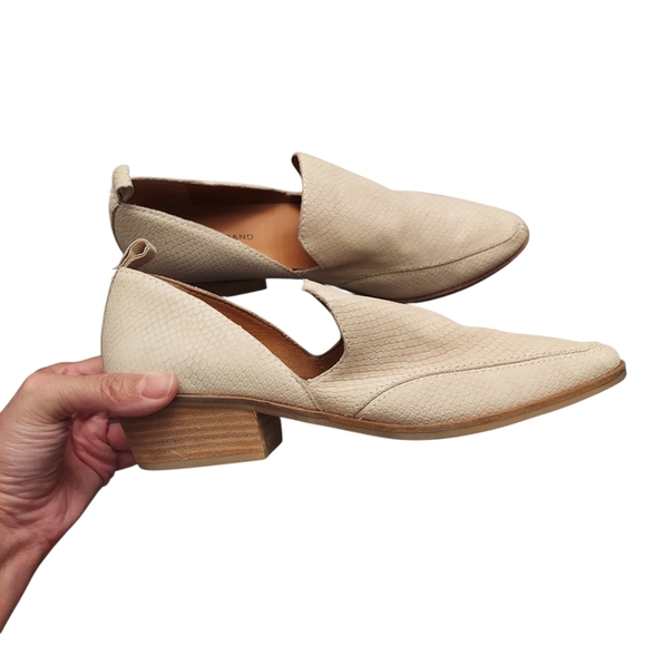 LUCKY BRAND Majzan Ivory Lizard Print Leather Slip On Loafers - Picture 2 of 14